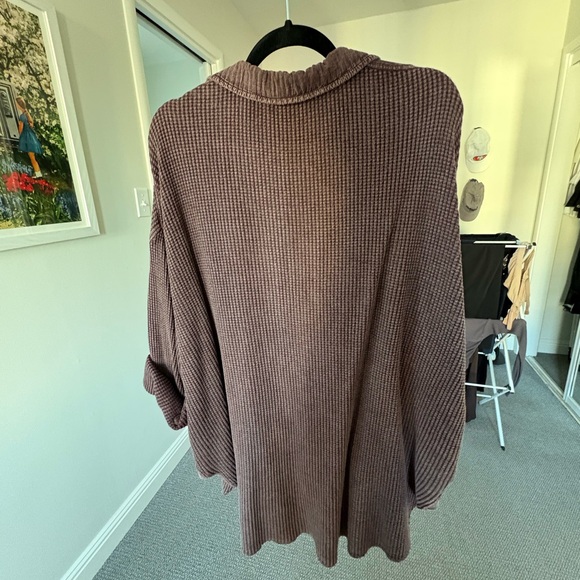 Free people maroon shacket - Picture 5 of 5